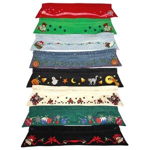 8 Holiday Embroidered Detachable Collars Seasonal 90s School Teacher Vintage